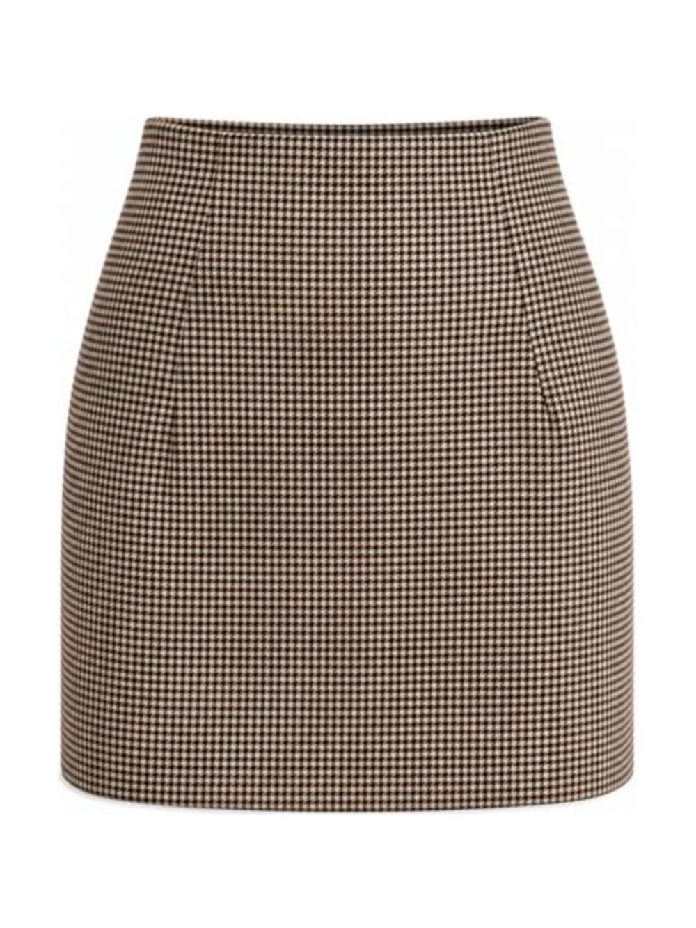 Rapbin High Waist Plaid Pencil Mini Skort with Built-in Shorts